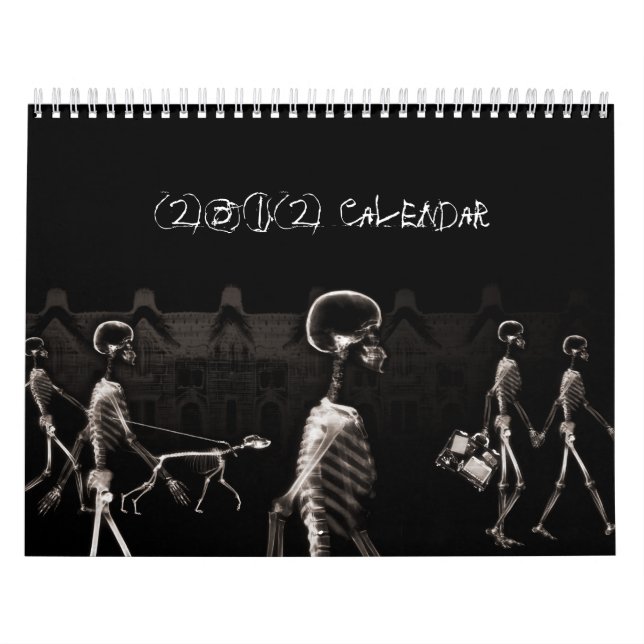 Röntga för promenadsvarten för skelett midnatt kalender (Omslag)