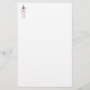Röntga röd skelett- vit för visionsingeln brevpapper