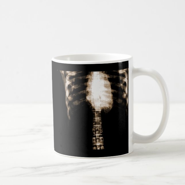 RÖNTGA SKELETT- TORSOSTÖD - SEPIA KAFFEMUGG (Höger)
