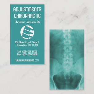 Röntga vertikala Chiropracticvisitkortar för kon Visitkort