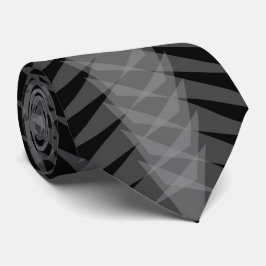 Röntgen Grå På Svart Taggig Modern Abstrakt Design Slips
