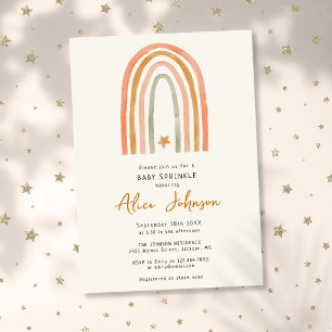 Röntgen och stjärnan Boho Baby sprinkle Shower Inbjudningar