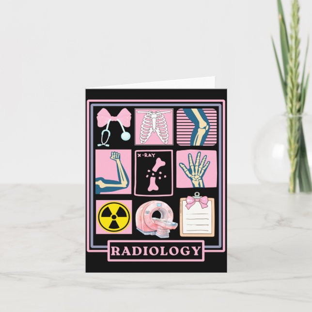 Röntgen Rad Tech Radiologi Sjukvårds Tacksamhet Te Kort (Framsida)