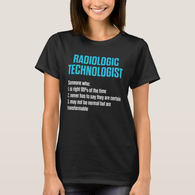 Röntgen teknolog Röntgen Tech Arbetar Radiologi T Shirt (Framsida)