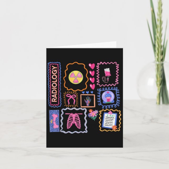 Röntgen teknolog Röntgen Tech Radiologisk Technolo Kort (Framsida)