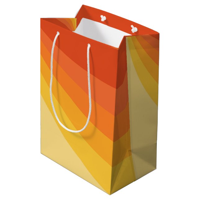Röntgendesign för Retro stil gult och orange sol (Baksidan Vinklad)
