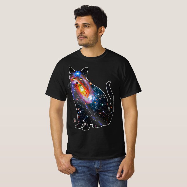 Röntgenrymd i katt-t-shirt t shirt (Hel framsida)