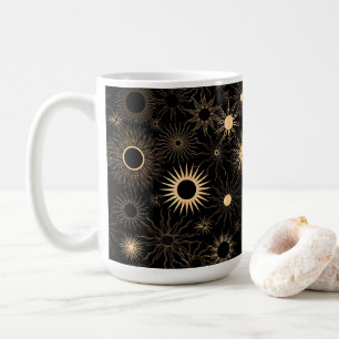 Röntgenstrålar från Guld med återstiliserad sol Kaffemugg
