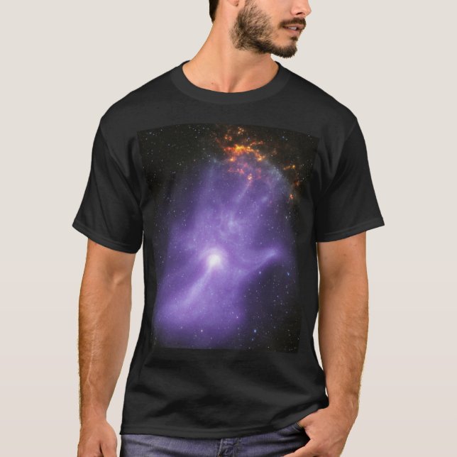 Röntgenstrålteleskop ser spöklik kosmisk hand t shirt (Framsida)