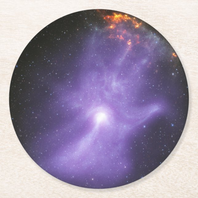 Röntgenstrålteleskop 'Spöklik kosmisk hand' Underlägg Papper Rund (Framsidan)