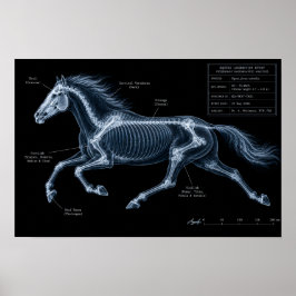 Röntgenstudie av hästs galopp poster