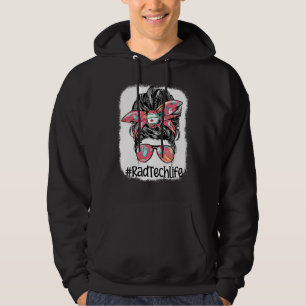 Röntgentekniker Liv Rödig Frisyr Glasögon Kvinnor Hoodie