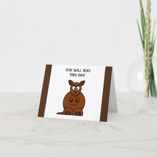 Roo den här dagen, Argen Kangaroo Tecknad Kort (Framsida)