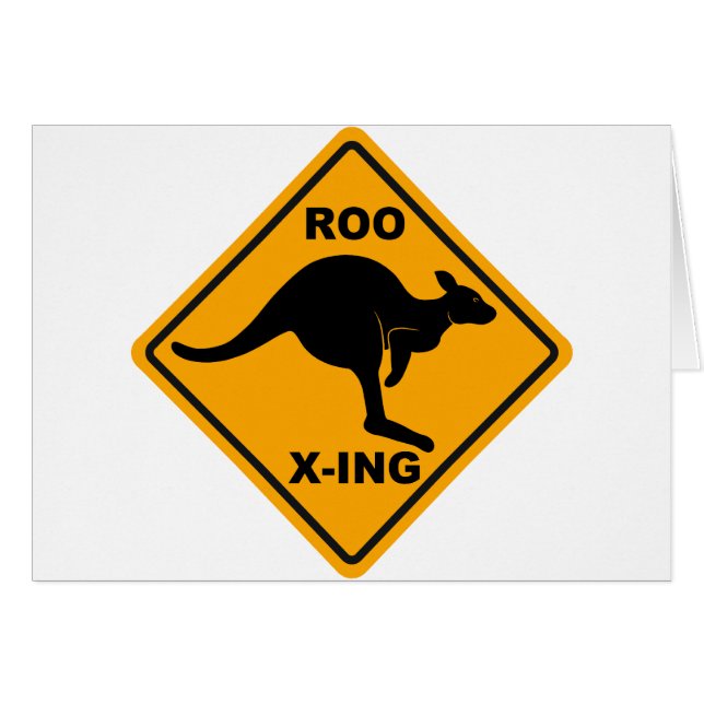 Roo Xing undertecknar design Hälsningskort (Framsidan Horizontal)