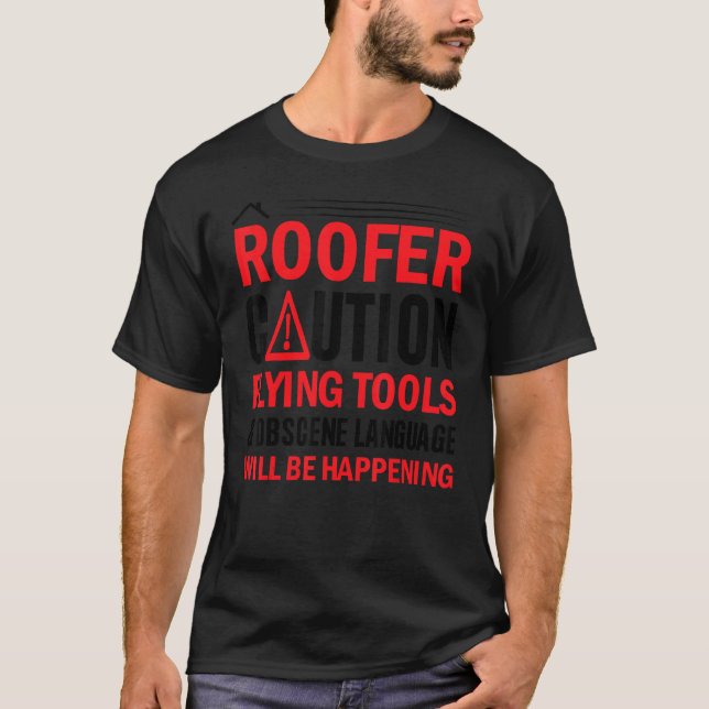 Roofer Cauder kommer att flyga Verktyg obscent Lan T Shirt (Framsida)