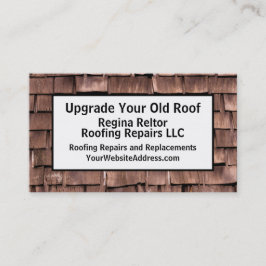 Roofer Construction Old Shingles Visitkort