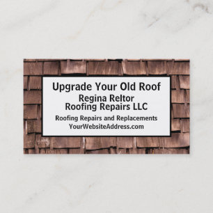 Roofer Construction Old Shingles Visitkort