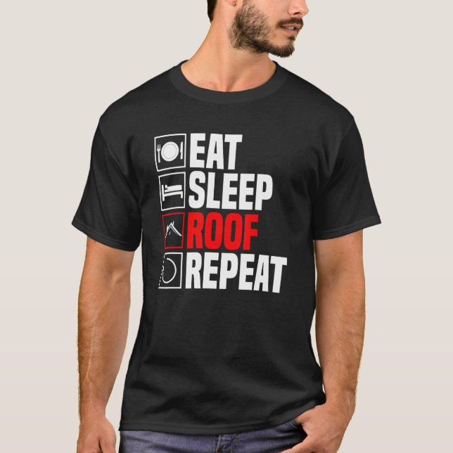 Roofer Craft Tak-takverksamhet T Shirt (Framsida)