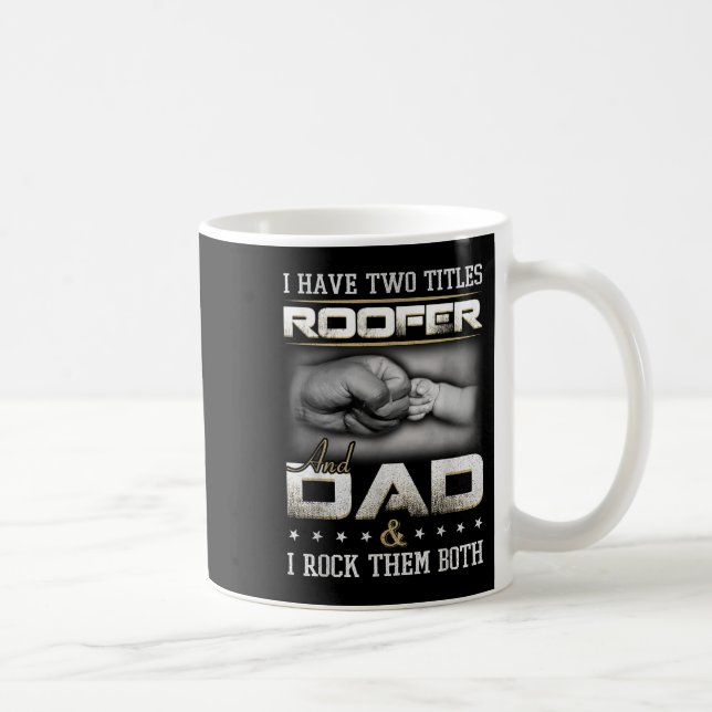 Roofer Dad Quote Design Roofing Apparel  Kaffemugg (Höger)