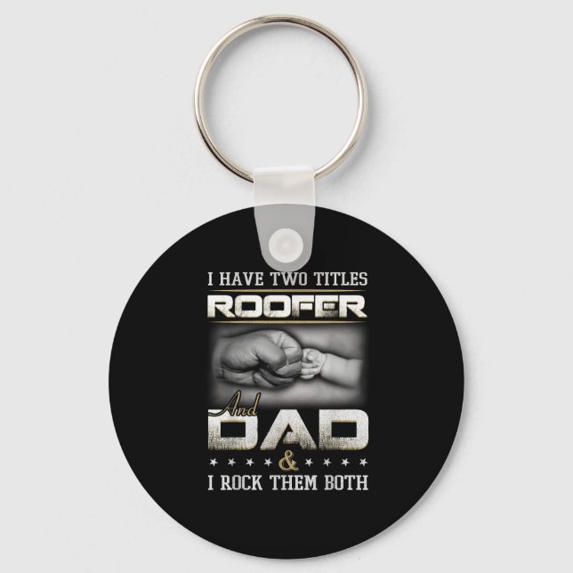 Roofer Dad Quote Design Roofing Apparel  Nyckelring (Framsida)