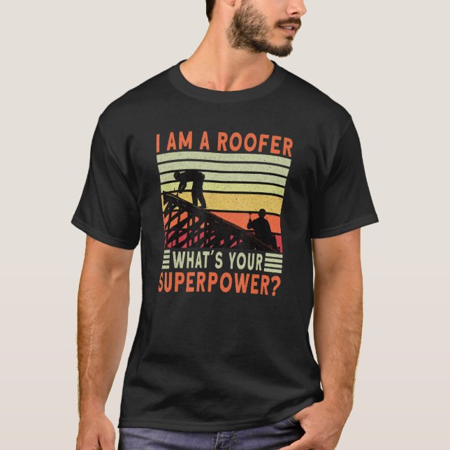 Roofer Dad Roofing Contractor Roofer Technician T Shirt (Framsida)