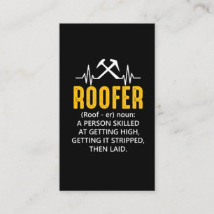 Roofer Definition Tak Job Proud Craftsf Visitkort