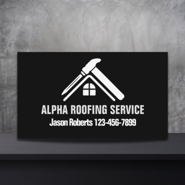 Roofer för reparation av handyman Tak Visitkort (Handyman Roof Repair Construction Roofing Roofer Business Card)
