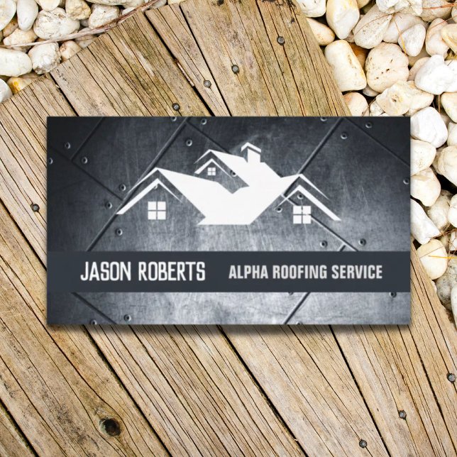 Roofer för reparation av handyman Tak Visitkort (Handyman Roof Repair Construction Roofer Roofing Business Card)