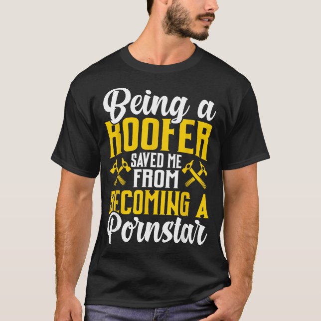 Roofer Funny Roofing Tee For Coworker Novelty  (Framsida)