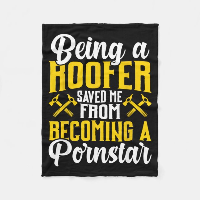 Roofer Funny Roofing Tee For Coworker Novelty  Fleecefilt (Framsidan)