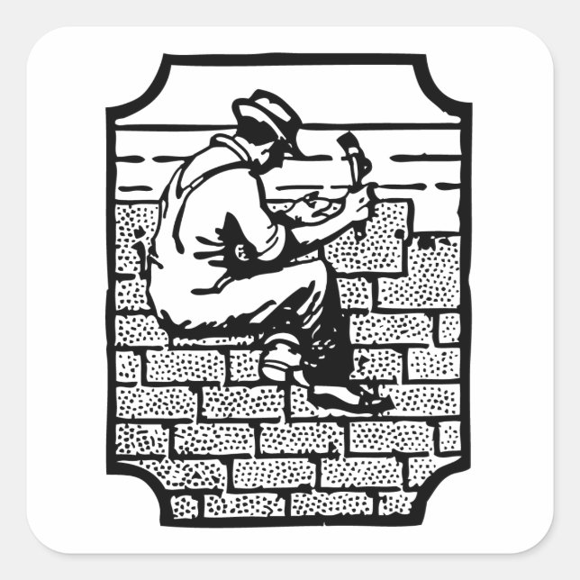 Roofer Fyrkantigt Klistermärke (Framsida)