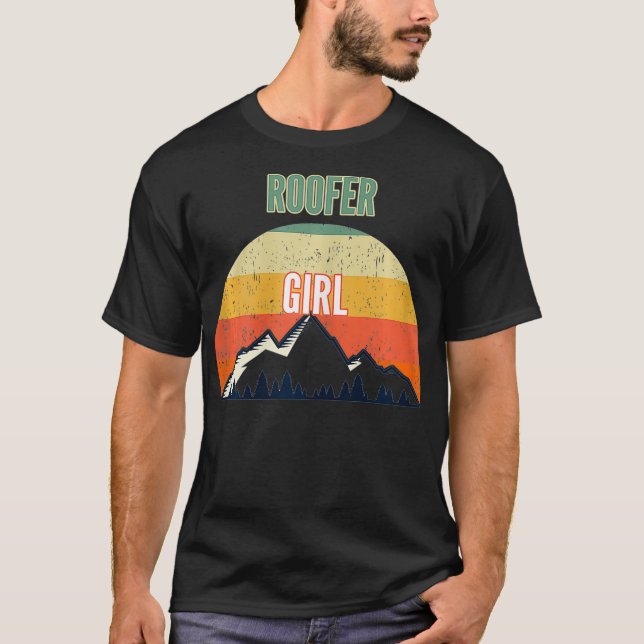 Roofer Gift for Women Roofer Guy T Shirt (Framsida)