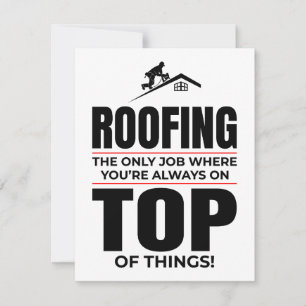 Roofer Humor - Alltid på taktjobb överst Julkort