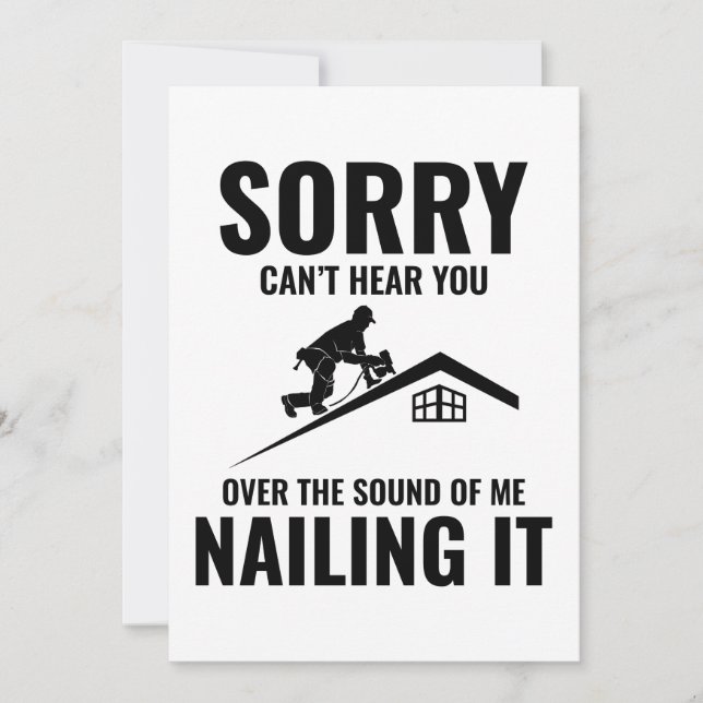 Roofer Humor - Nailing it Roofing Julkort (Framsida)