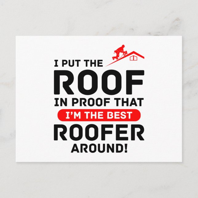 Roofer Humor - Roofing Pro-Pride Vykort (Framsida)