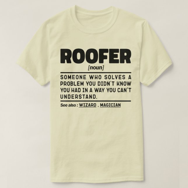 Roofer Noun Definition Roofing ConTRAP Coola Pappa T Shirt (Design framsida)