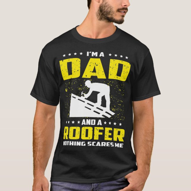 Roofer Pappa Funny Tshirt Gift för Fars dag T Shirt (Framsida)
