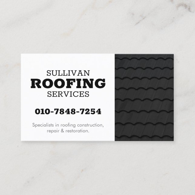 Roofer Roofing Construction Visitkort (Framsida)