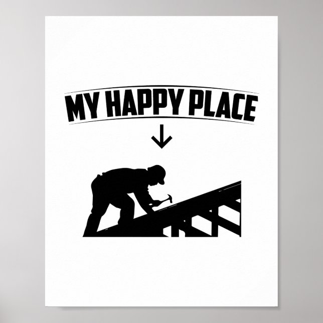Roofer | Roofing Craftsmen Gift Poster (Framsidan)