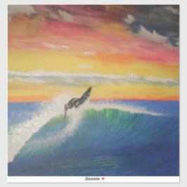 Roofer surfer flicka klistermärken