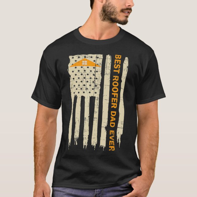 ROOFERBest Roofer Pappa någonsin T Shirt (Framsida)