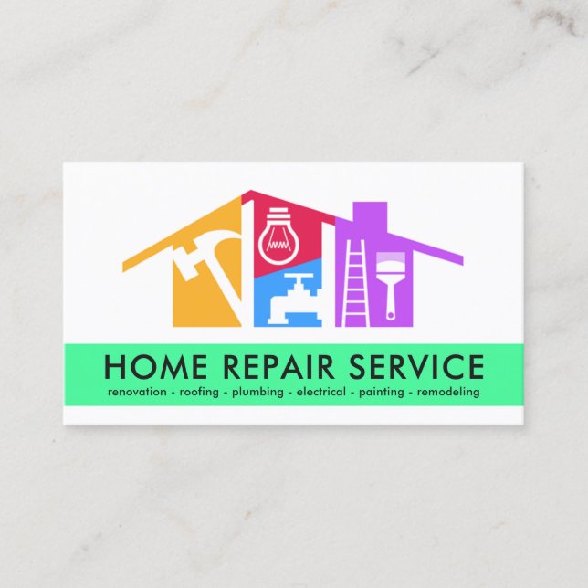 Roofing av kreativ Handyman Verktyg Visitkort (Framsida)