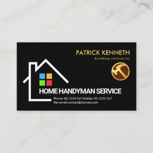 Roofing av kreativets Byggnad Ram Handyman Visitkort