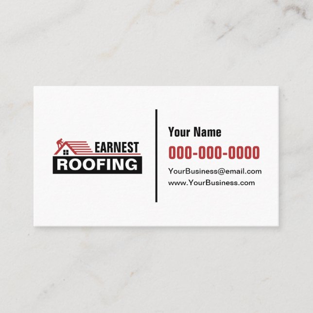 Roofing Business Cards Visitkort (Framsida)