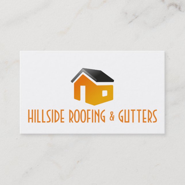 Roofing Gutters Windows Construction Affärskort Visitkort (Framsida)