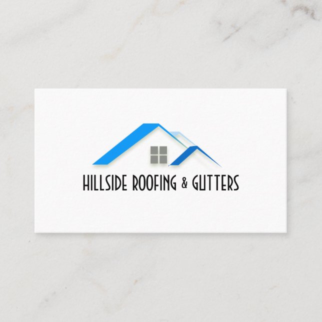 Roofing Gutters Windows Construction Affärskort Visitkort (Framsida)