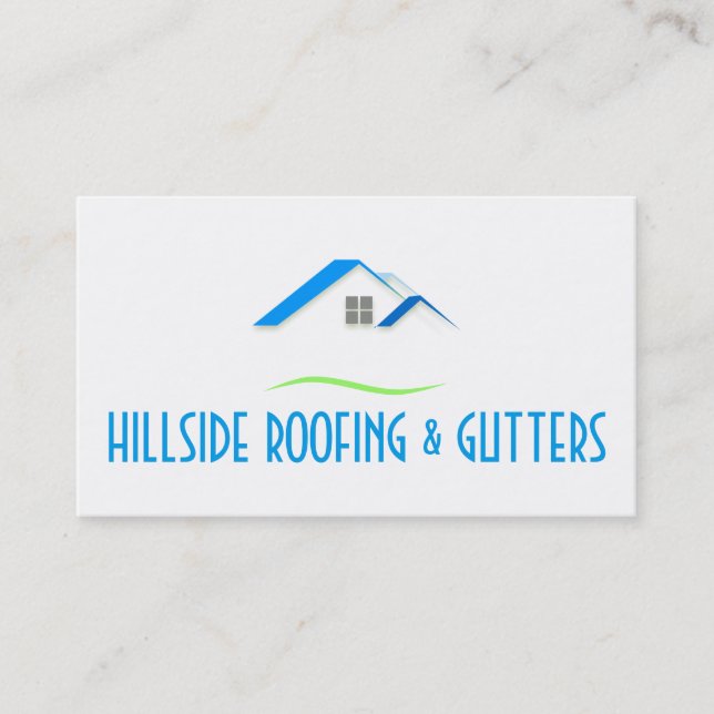Roofing Gutters Windows Construction Affärskort Visitkort (Framsida)