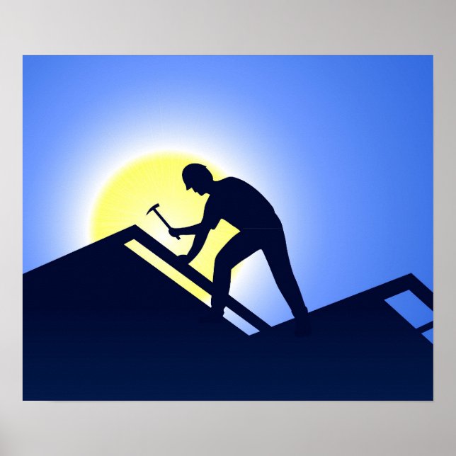 Roofing Worker Poster (Framsidan)