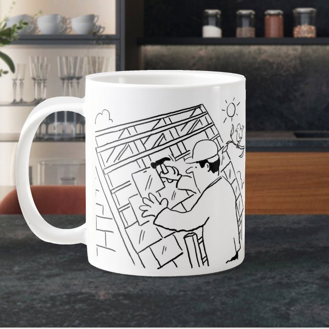Roofing Worker, Roofer eller Slater Jumbo Mugg (Skapare uppladdad)