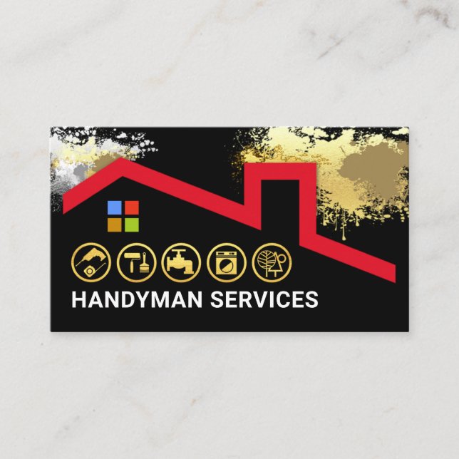 Rooftop Byggnad för färgplattor Visitkort (Framsida)